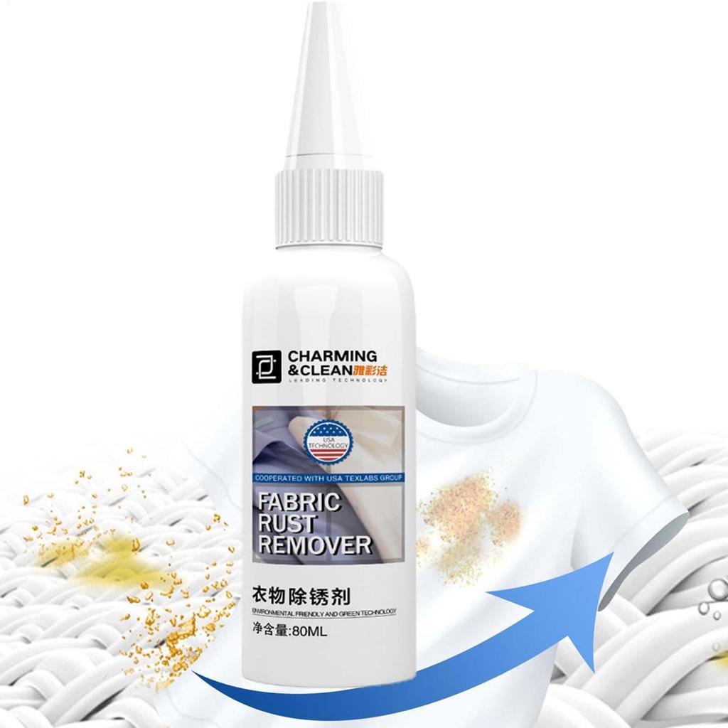 80ml Clothes Stain Remover Gentle Safe Rust Remover For Clothes Multifunctional Rust Stain Cleaner For Down Hair Clothing Cotton