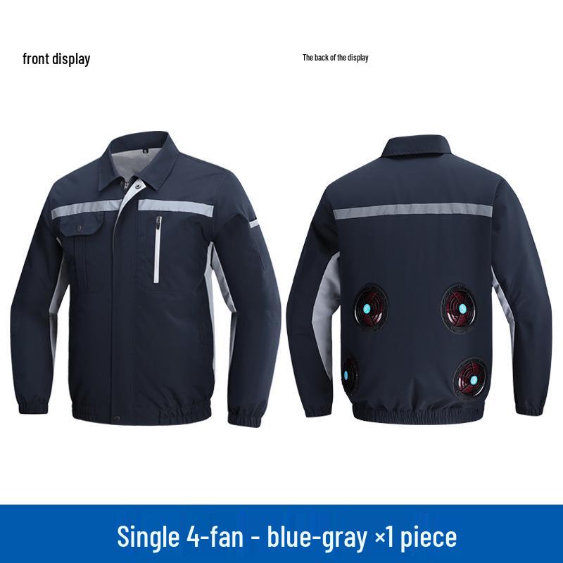 Men's and Women's Summer Cooling Workwear: Rechargeable, Fan-Integrated, Waterproof, UV-Resistant, Heatstroke-Prevention Clothing.