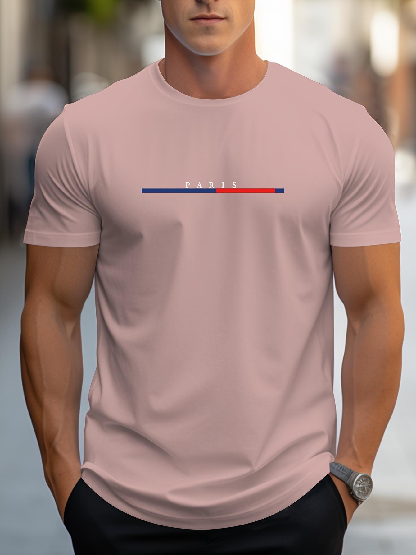 Men s Trendy Paris Flag-Inspired Print T-Shirt - Ca S дубильная кора