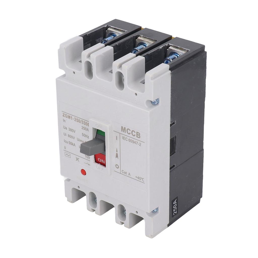 3-poliger Leistungsschalter Überlast Unterspannungsschutz Trennschalter mit Befestigungsteilen 250A 380VAC