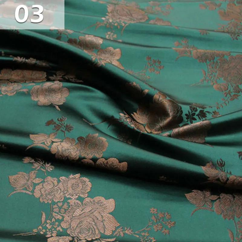 1/2/3/4 Meter Chinese Style Brocade Silk Fabric Satin Jacquard Fabric For Diy Sewing Cheongsam Dress Stage Film Garment Fabric