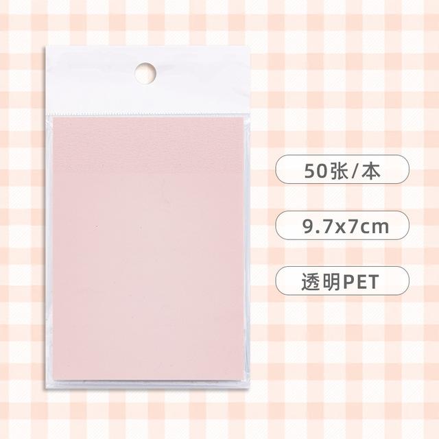 Transparent Sticky Note 50 Sheets Waterproof PET Material notessticky notes adhesive note writing notes office purposes