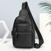 Genuine Leather Chest Bag Men's Bag Single-shoulder Crossbody Bag Sporty Casual Chest Bag