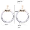 European and American fashion large circle hollow earrings temperament acrylic versatile earrings