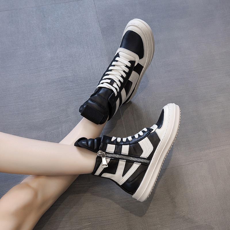 În aer liber, ocazional, pantofi din piele pentru bărbați, design mozaic, pantofi de mers pentru femei, cu șireturi, modă, pentru cuplu, pantofi de antrenament, cizme, încălțăminte