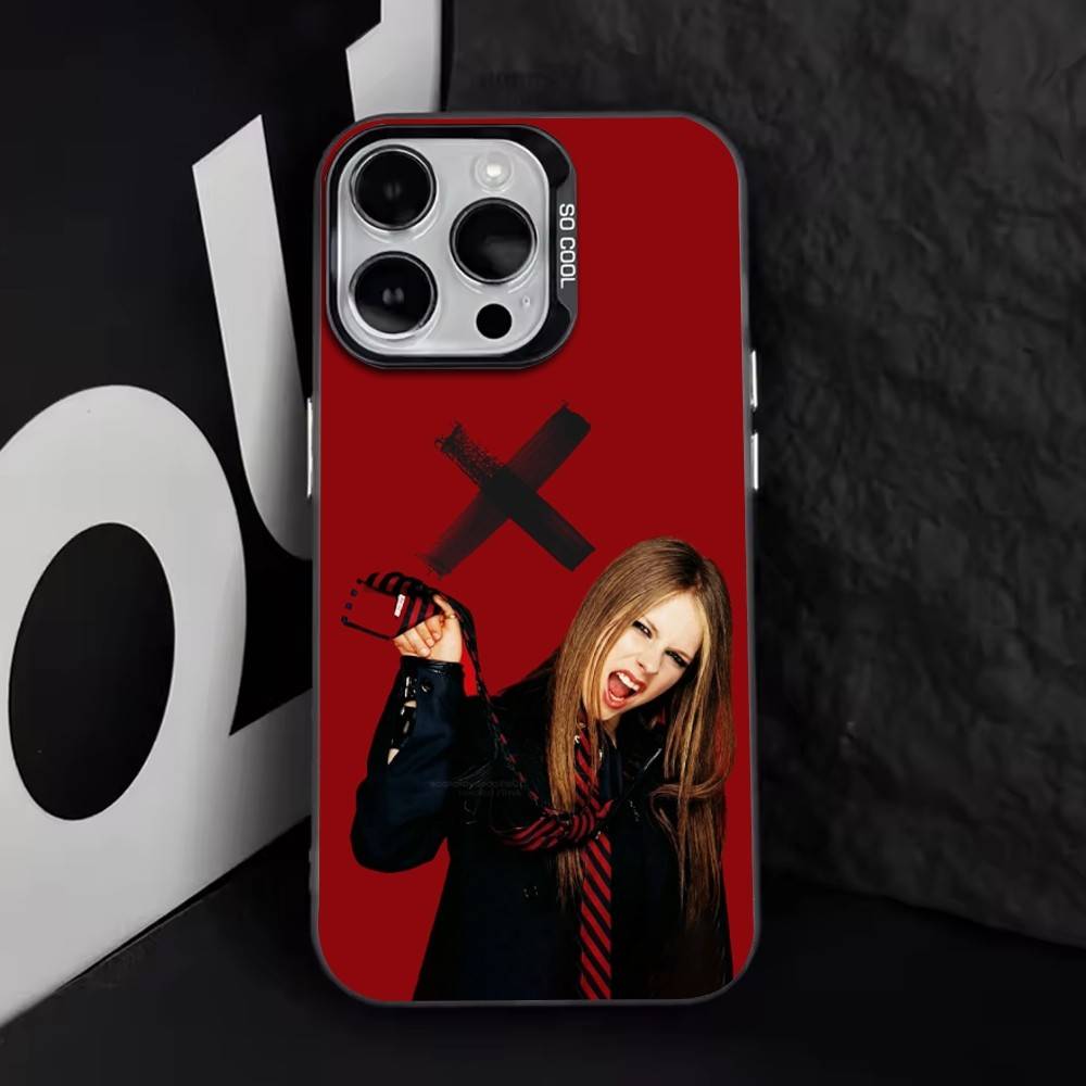 

A-A-Avril Phone Case For iPhone 17,16,15,14,13,12,11 Plus,Pro Max,XS,Colorful Silver Phone case Funda Cover iPhone14Pro