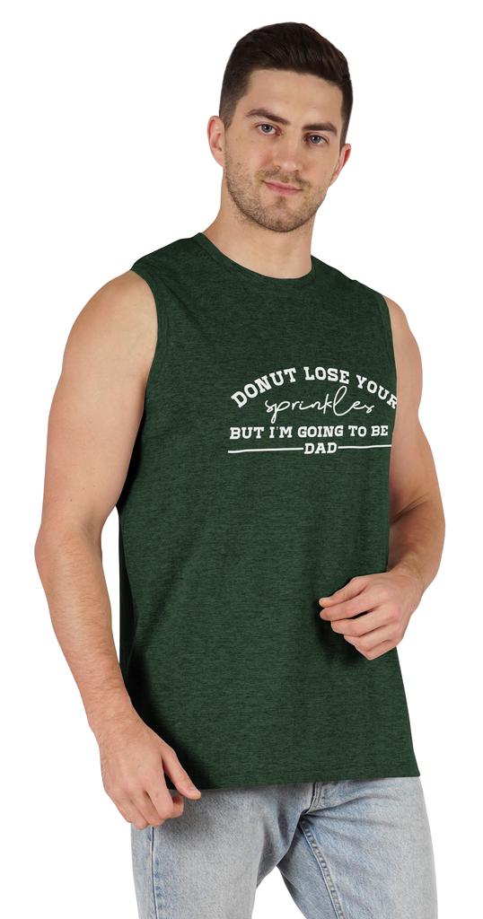 Inkmeso Men  s Tshirt   Donut Loose Your Sprinkles But I  m Going To Be A Dad   Graphic Tshirt For Pregnancy