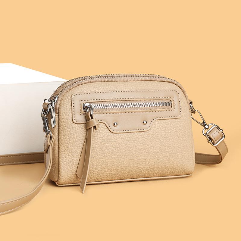 Mobile Phone Bag Women's New Summer Casual Versatile Portable Small Bag Fashionable and Simple Multi-layer Shoulder Messenger Bag