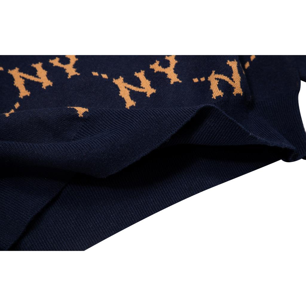 New MLB Old Flower Sweaters Unisex Navy Blue 3AKPM0226-50NYS