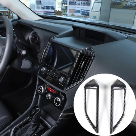 ABS Carbon fiber Center Console Air Vent Cover Trim for Subaru Forester -24