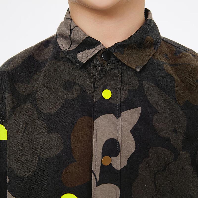 JNBY Kids' 2025 Spring Unisex Long-Sleeve Printed Cotton Shirt