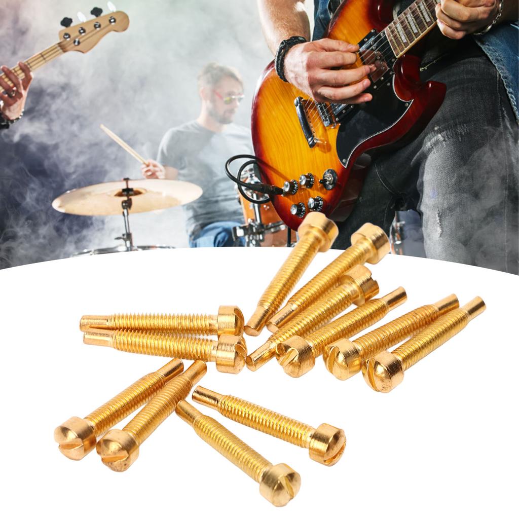 12Pcs Guitar Neck Mounting Screws Pickup Accessories Bass Parts Hardware