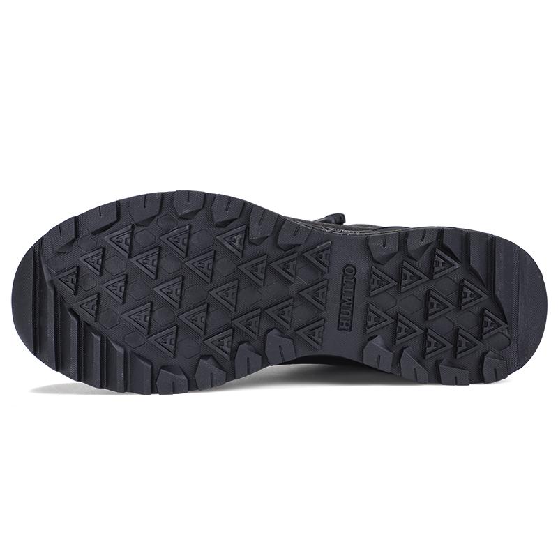 HUMTTO Ankelstøvler for menn Skinn Svart Uformell Herresko Merke Luksus Designer Joggesko Pustende utendørs vinterstøvler