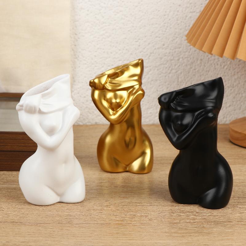 Vase Corporel Forme Féminine Forme du Corps Vase Statue Corporelle Décorative Vase Unique de Corps Féminin Vase de Corps pour Femmes