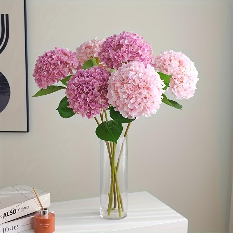 3 st Realistiska Konstgjorda Hortensiabuketter - Utomhus Konstgjorda Blommor, Lämpliga för Familj, Bröllop, Kontor och Högtidsdekorationer.