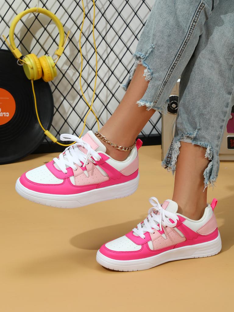 MCTIN Kadın rahat ayakkabılar nefes alabilen platform spor ayakkabı çiftler kaymaz deri kaykay ayakkabı