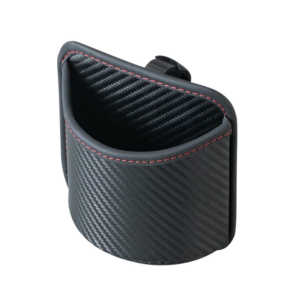 SEIWA Car Accessories Storage Pocket Mini Pocket Carbon WA132 Smartphone Small Items Neat With Charging Cord Hole Band Attachment Tape Attachment 2WAY