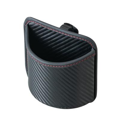 SEIWA Auto Zubehör Aufbewahrungstasche Mini Tasche Carbon WA132 Smartphone Kleine Gegenstände Ordentlich Mit Ladekabel Loch Bandbefestigung Klebebefestigung 2WEGE