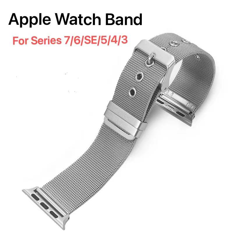 Watchband Milanese Metal Strap For Apple Watch Ultra 49mm 8 7 45mm 41mm Stainless Steel Bracelet Wristband Iwatch 6 5 4 SE 44mm 40mm 42mm