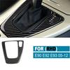 A16P-For BMW 3 Series E90 E92 E93 05- 12 RHD Compatible Car Gear Shift Panel Cover Carbon Fiber Trim Sticker Interior Accessory