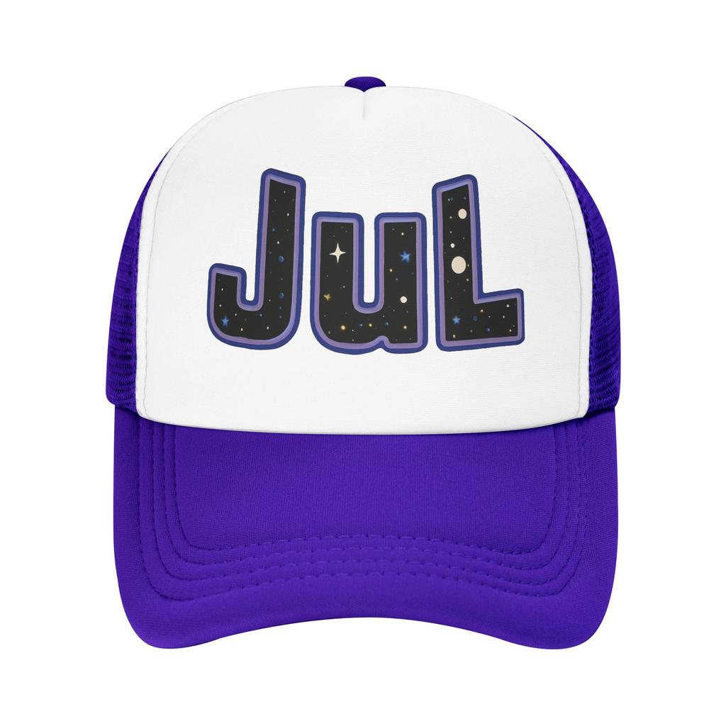 JUL Rapper Logo Mesh Baseball Cap Unisex Women Casual Trucker Worker Cap Hats Adjustable Summer Trucker Hats