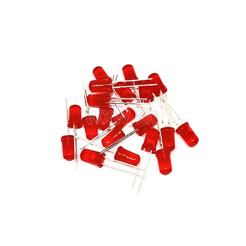100PCS/LOT 3mm 5mm LED Diode  White Green Red Blue Yellow DIP F3 F5 Leds Light Emitting Diodes Electronic