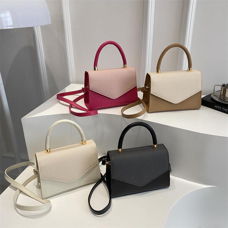 2025 autumn new fashion texture temperament solid color foreign style handbag commuting shoulder messenger bag