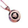 Exquisite Russian Purple Gold Luxury Round Exquisite Pendant European And American Fashion Rose Gold Plated Hollow Necklace Jewelry