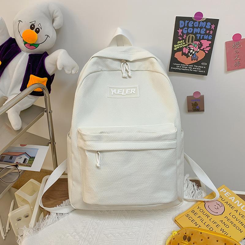 Student backpack Women's new large-capacity outdoor lightweight schoolbag Middle school student candy-colored backpack