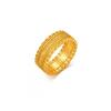 Elegant Chinese Waist-Wrap Ring: 24k Gold-Plated Copper, French Fairy Style, Light Luxury Design.