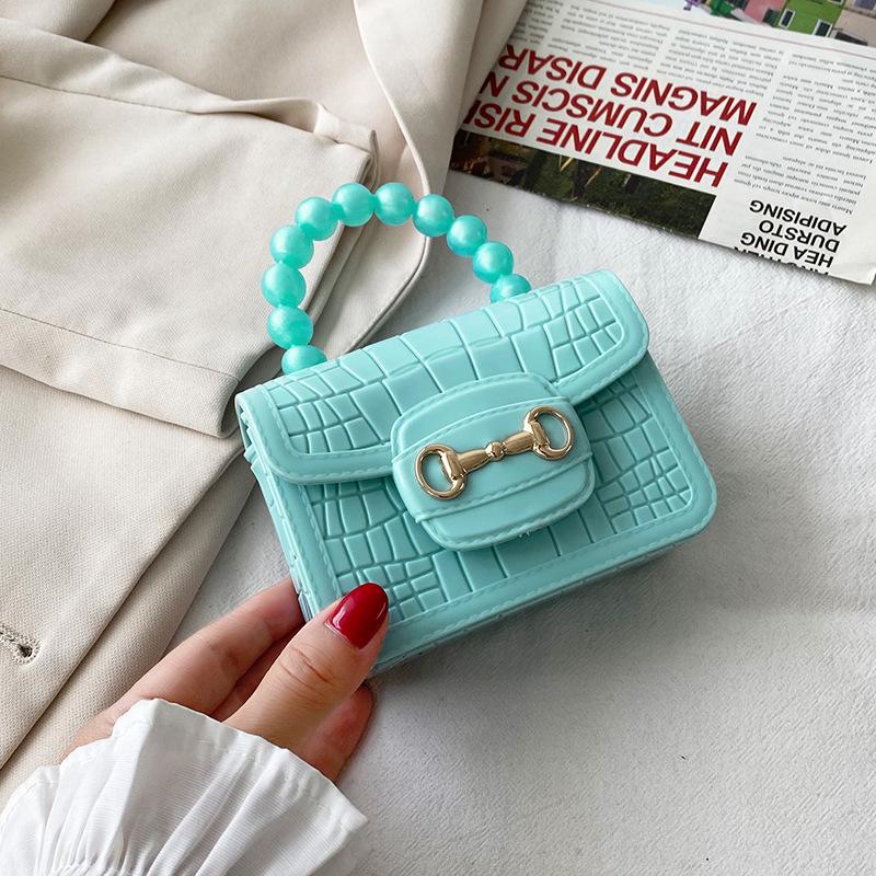 Pearl stone pattern jelly bag versatile lock women's bag
