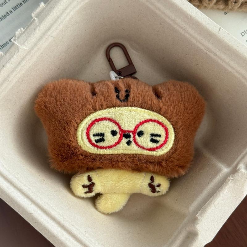 1pcs Cute Cartoon Plush Keychain Creative Fashion Pendant Simple All-matching Bag Decoration Accessorie
