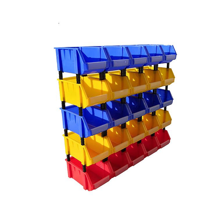 Modulare Kunststoffteile- und Werkzeugaufbewahrungsbox mit schräger Öffnung