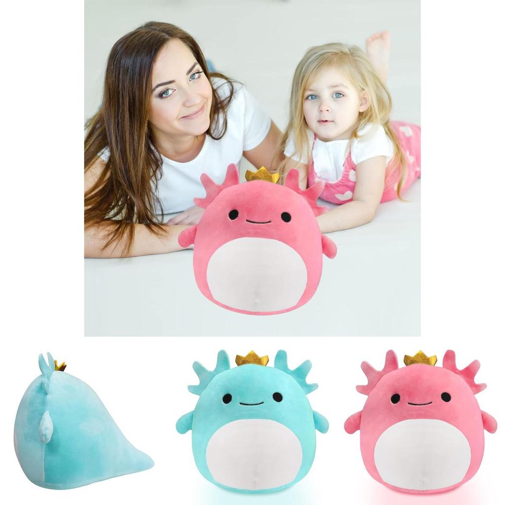 Krone Axolotl Kuscheltier Spielzeug Weiche Plüschpuppe Kissen Für Kinder Sicher Bequem
