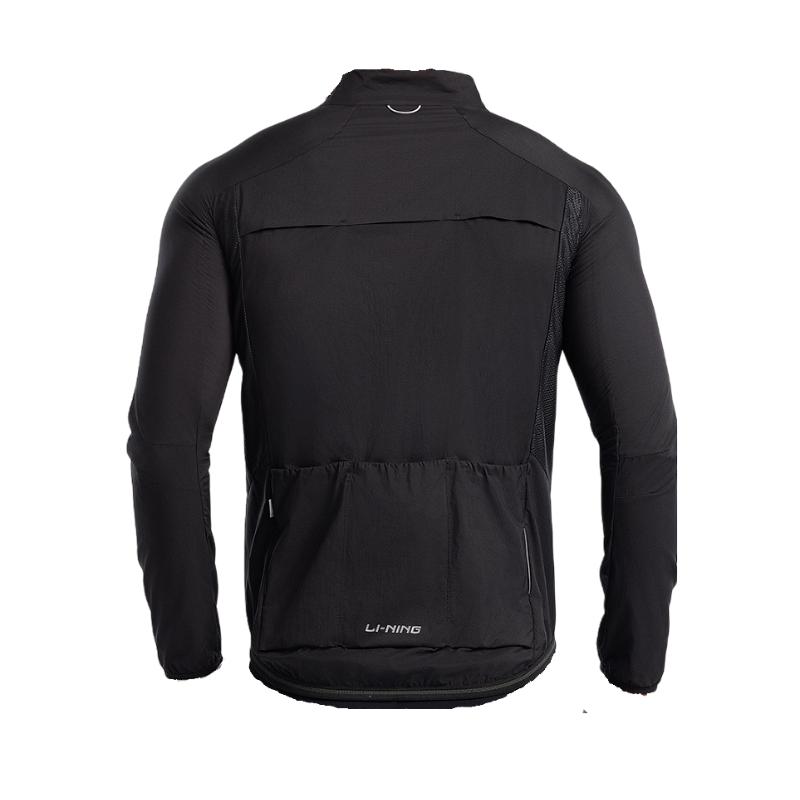 Li Ning Outdoor Windproof Quick-Dry Sun Protection Long Sleeve Cycling Jersey Unisex Tops Black LCUY077-1