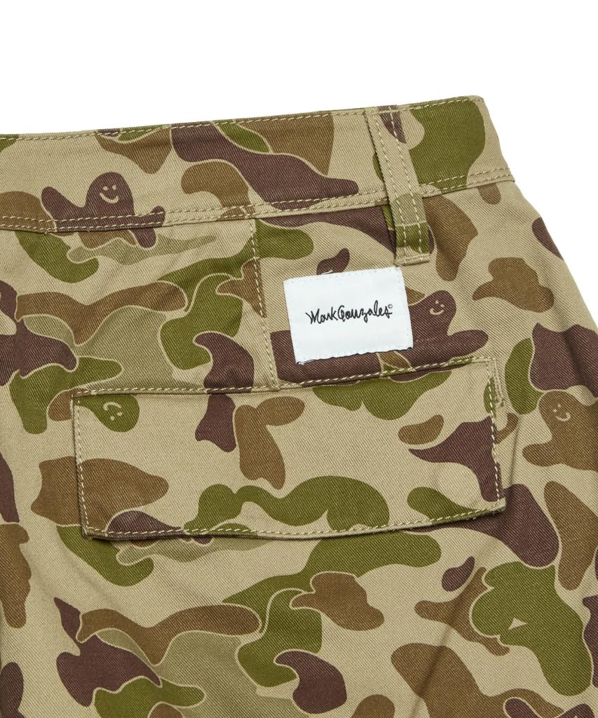 MARK GONZALES Camo Bermuda Cargo Pants - Beige