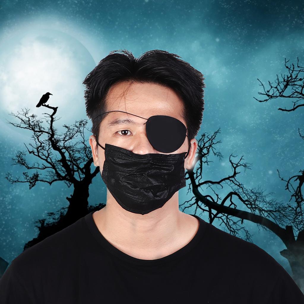 10PCS/Bag Halloween Pirate Eye Patch Costumes Skull Eyeshade Cover Mask Pirates Party Supplies
