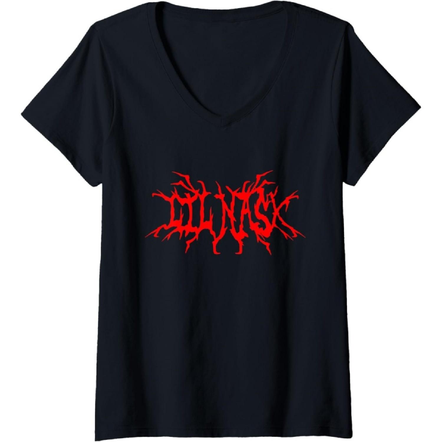 Womens Lil Nas X Official Lightning Logo Black V-Neck T-Shirt S