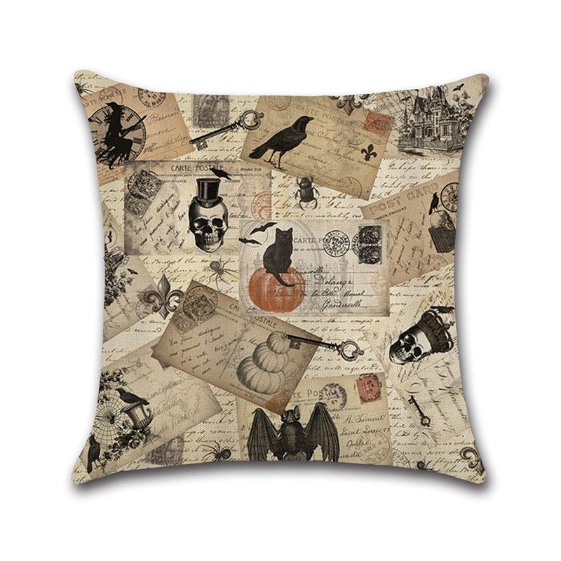 Happy Halloween Pillow Cases Linen Sofa Bedroom Office Cushion Cover Decor Home