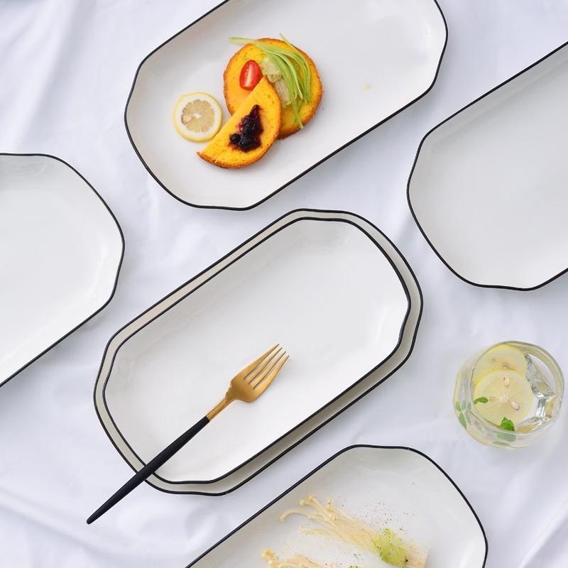 Nordic Ceramic Rectangular Fish Plate