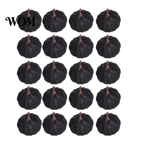 Vintage Style Pumpkin Accents 20 PCS Velvet Decorative Ornaments, Multi-Color Artificial Fall Harvest Decor Mini Pumpkins for Crafts Mantel
