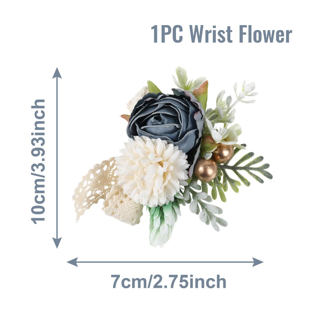 Wrist Corsage Bridesmaid Sisters Wedding Party Handmade Flower Artificial Silk Rose Bracelet Flowers Wedding Dancing Party Decor