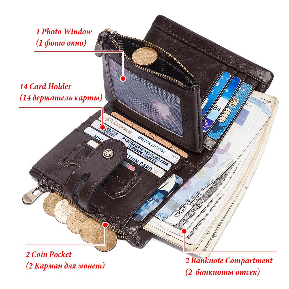 Humerpaul Genuine Leather Men's Wallets Short Luxury Brand Credit Card Holder Travel Multi-slot Credential Purse Male Carteiras