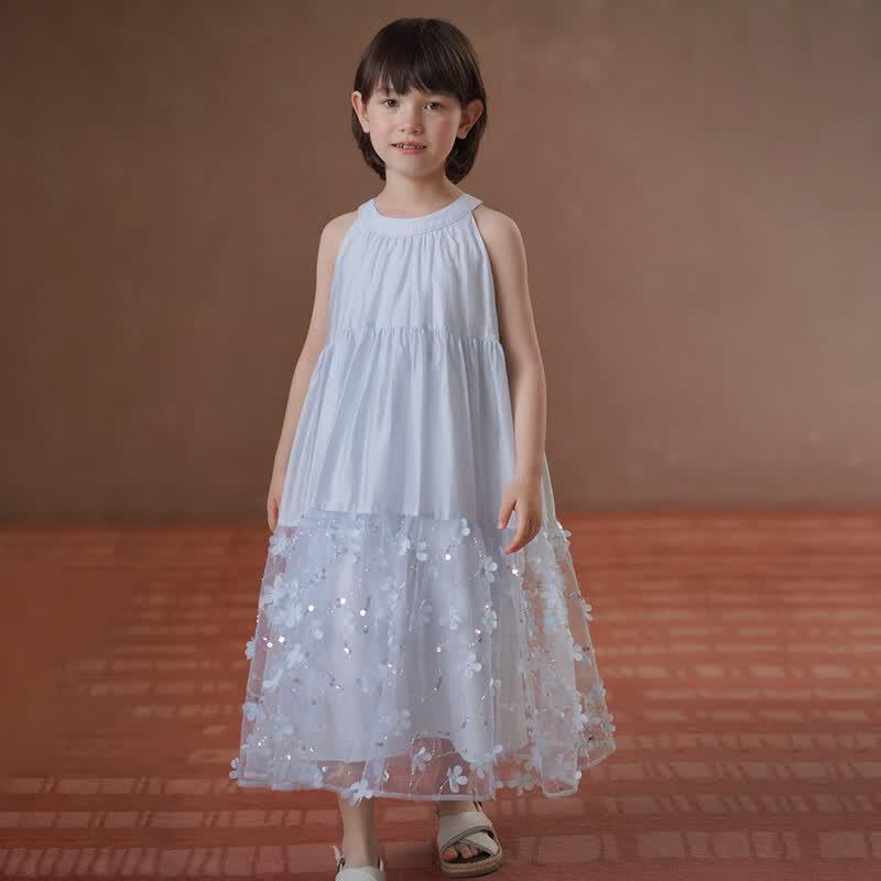 Hacikis Girls  Floral Halter Midi Summer Dress 150