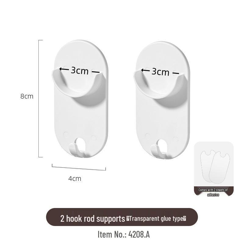 Japanese Telescopic Non-Slip Self-Adhesive Bath Curtain Rod Holder
