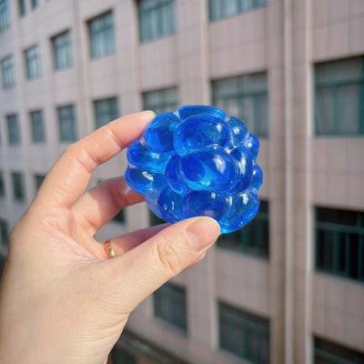 Mit Perlen gefüllter knuspriger Stressball Angstlinderung Formbarer Knetball Sensorisches Spielzeug Tragbar Reise Formbar Klarer Ball Knet-Fidget-Spielzeug