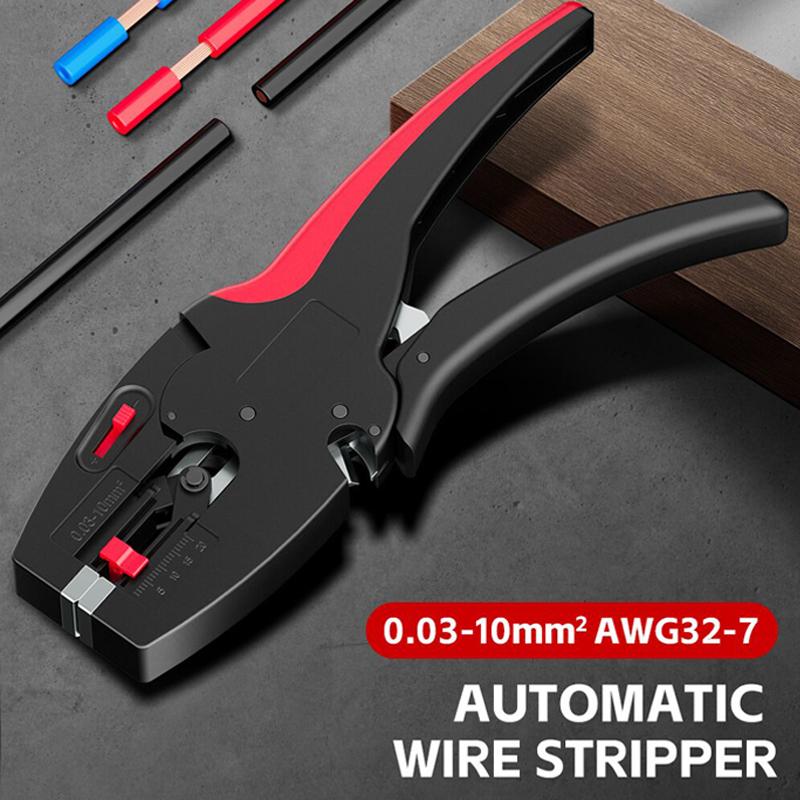 

Automatic Wire Stripper Range 0.03-10mm Electrician Wire Tool Cable Wire Stripper Cutter Multifunctional Cable Cutting Pliers чёрный