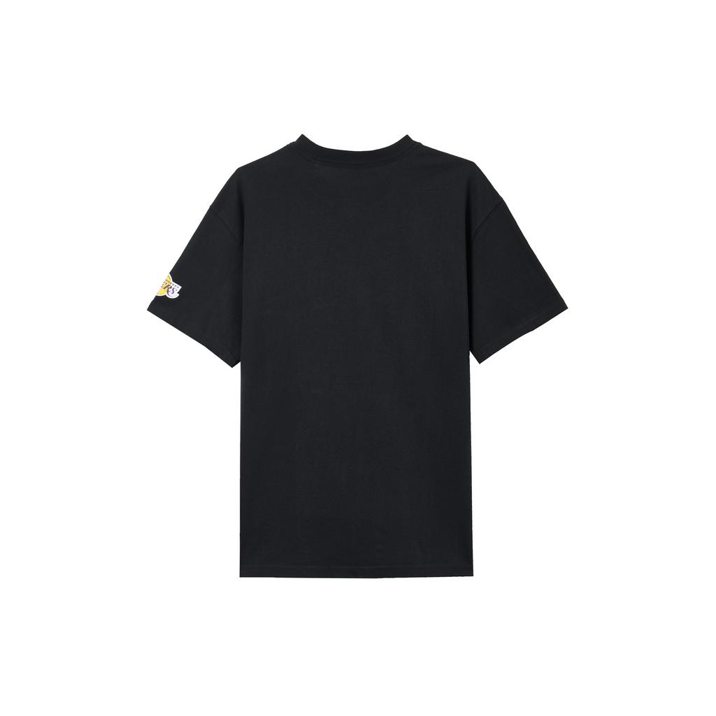 Air Jordan NBA Los Angeles Lakers Alphabet Printing Basketball Sports Round Neck Short Sleeve Black Men's DA6513-010