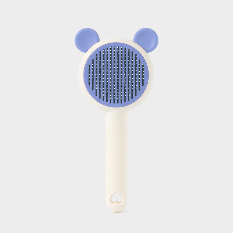 Pet comb Cleaning supplies Brush One-click hair removal Beauty dog comb Stainless steel hair removal Self-cleaning hair removal comb