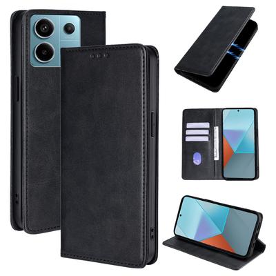 Pour Xiaomi Poco X6 Étui de Protection Magnétique Étui Téléphone à Rabat en Cuir pour Xiaomi Poco X6 X5 X4 X3 Pro X3 GT NFC X2 avec Fentes pour Cartes